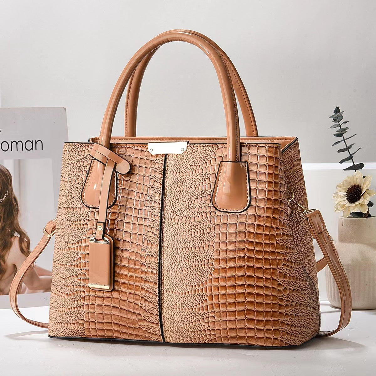 Sac à main pour femme grande capacité, tendance et texturé
